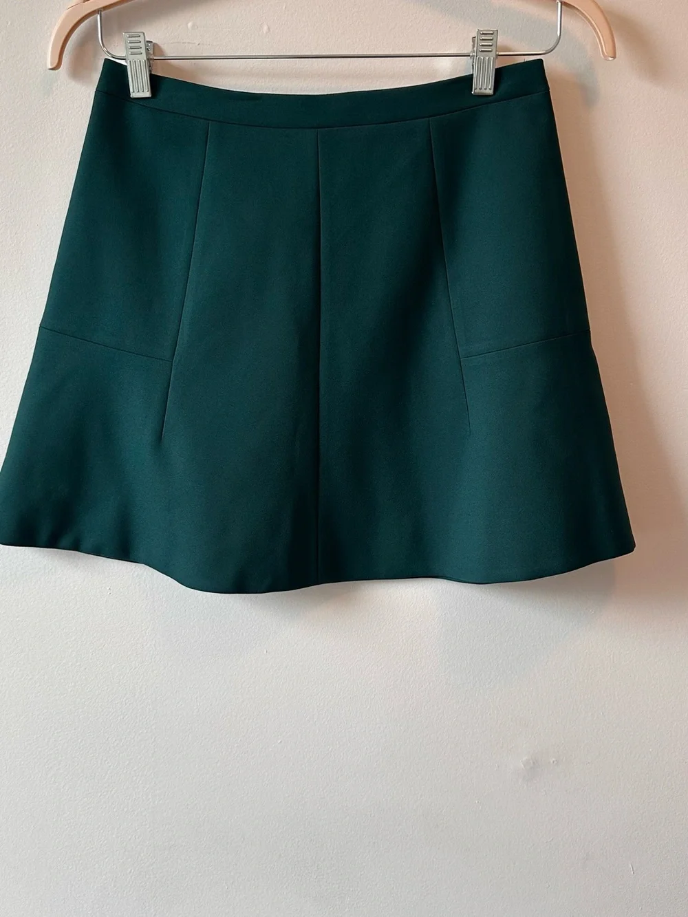 J Crew Dark Green A-Line Skirt